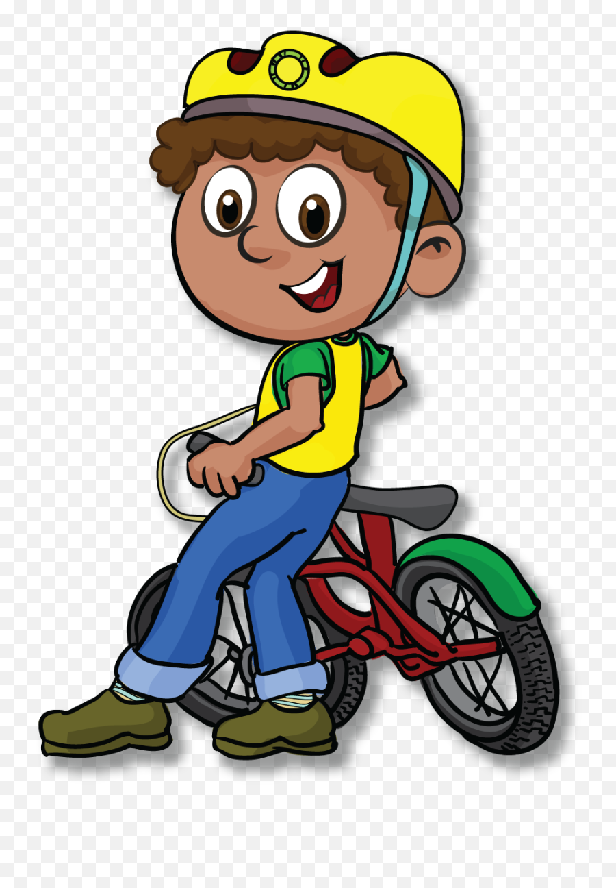 Transparent Png Cartoon Boys - Cartoon Kid Riding A Bike,Cartoon Kid Png -  free transparent png images 
