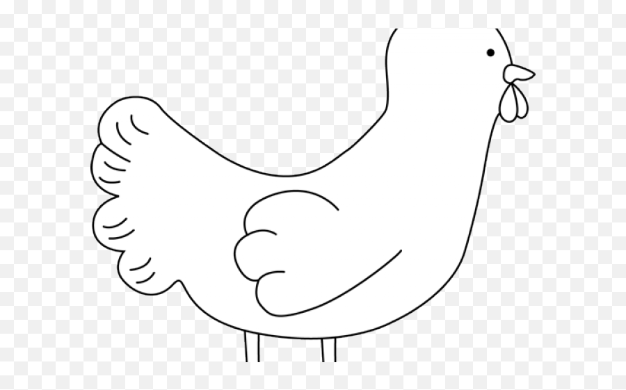 Download White Chicken Cliparts - Chicken Clipart Cute Black Clip Art Chickens Black And White Png,Chicken Clipart Transparent Background