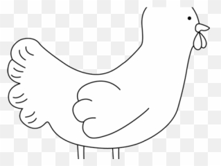 Download White Chicken Cliparts - Cute Black Art Chickens And png