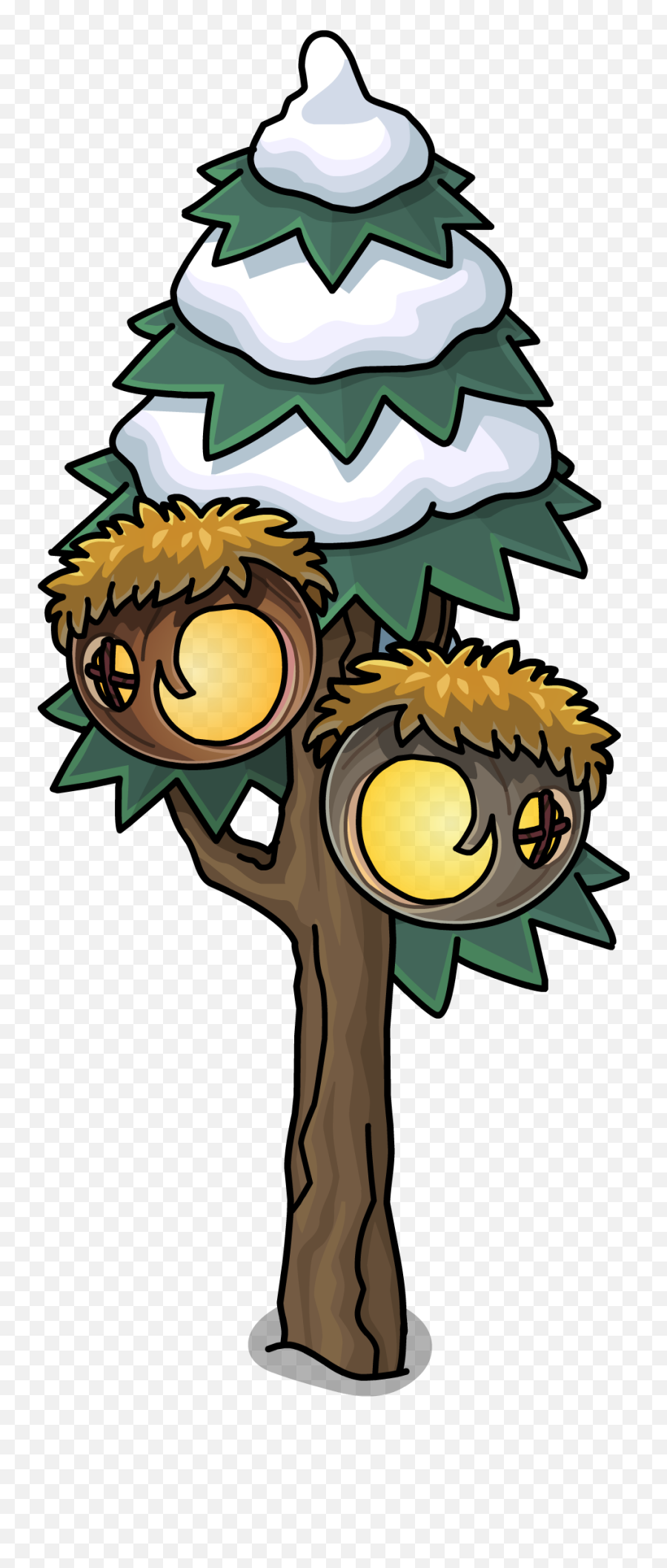 Download Hd Wilds Puffle Treehouse In - Game Cartoon Club Penguin Tree Png,Treehouse Png