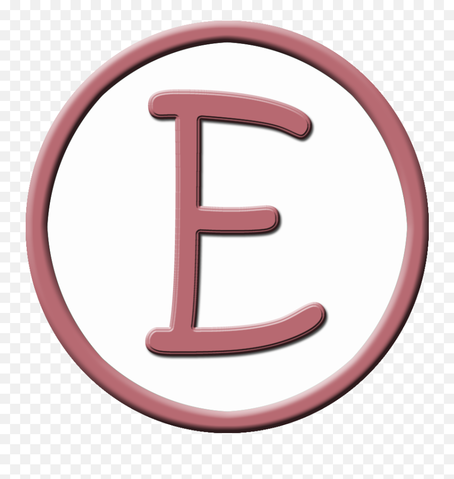 Letter E Png - Circle Letter Pink E,Circulo Png