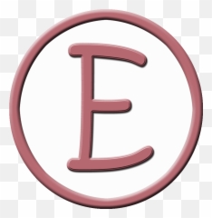 Letter E Png - Circle Pink