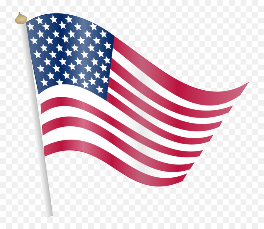 Cartoon American Flag - Transparent Background American Flag Clipart Png,American Flag Png Free