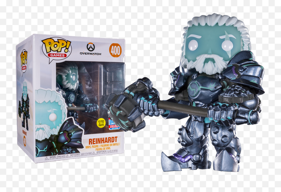 Overwatch - Coldhardt Reinhardt Glow In The Dark 6u201d Supersized Nycc18 Pop Vinyl Figure Png,Reinhardt Png