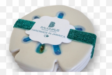 Sand Dollar Glass Crackle Porcelain Coaster Set Of 4 - Cake Decorating Png,Sand Dollar Png