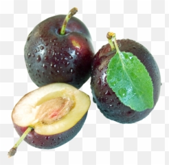 Plum With Leaf Png Image - Transparent Background Png Plum,Plum Png