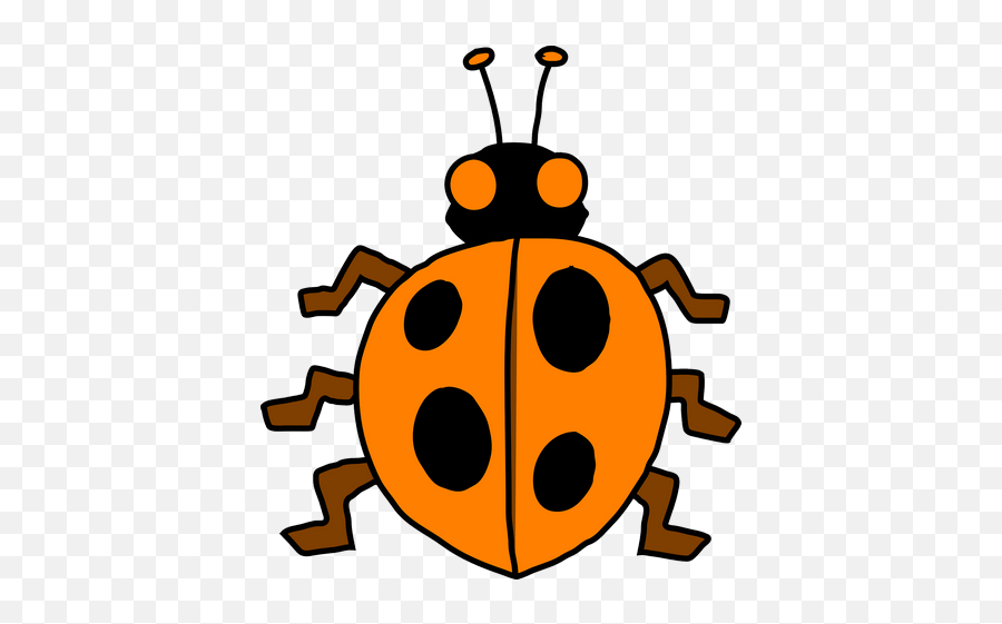 Ladybug Orange Black Top Transparent Png Images U2013 Free - Gambar Hewan Kumbang Kartun,Transparent Ladybug