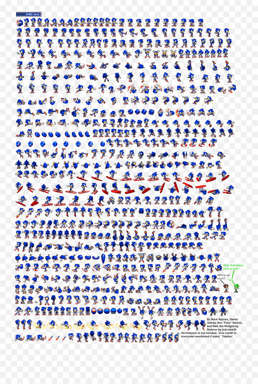 Sonic The Hedgehog Sprites Png - Sonic The Hedgehog Sprite Sheet,Sonic Sprite Png