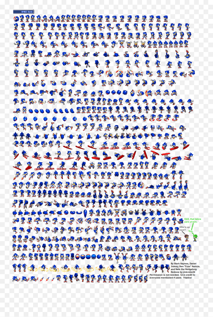 Sonic Sprite Sheet Png, Transparent Png , Transparent Png Image