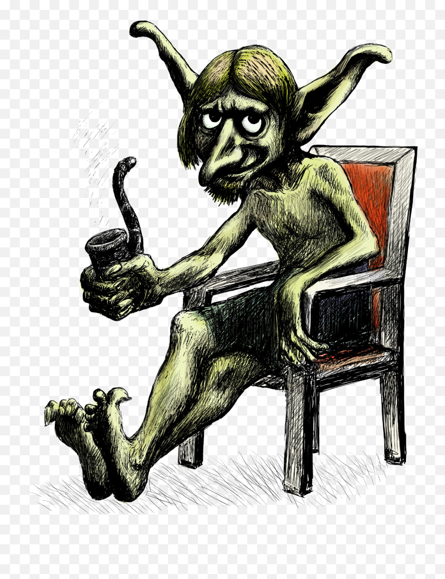 Kobold In A Chair Transparent Png - Goblin Mythology,Kobold Png