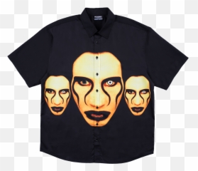 Pleasures X Marilyn Manson Button Down Shirt - png