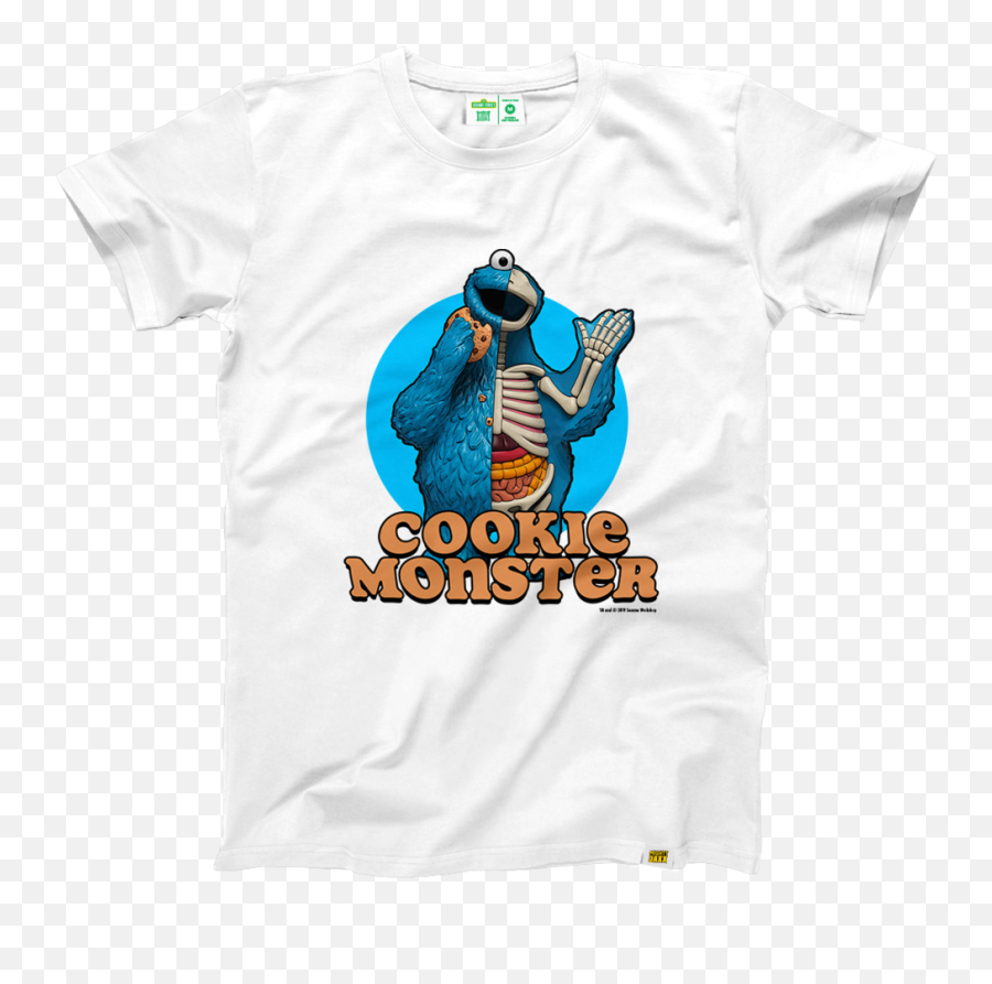 White Cookie Monster T - Great Wall Of China T Shirt Png,Cookie Monster Transparent