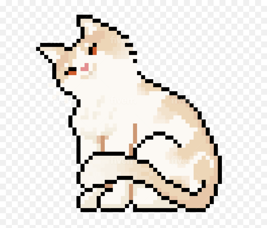 Draw Your Cat Or Pet In Pixel Art - Orange Cross Stitch Pattern Png,Transparent Pixel Cat