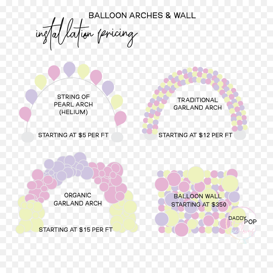 Balloon Garlands Display Dfw - Dot Png,Balloon String Png