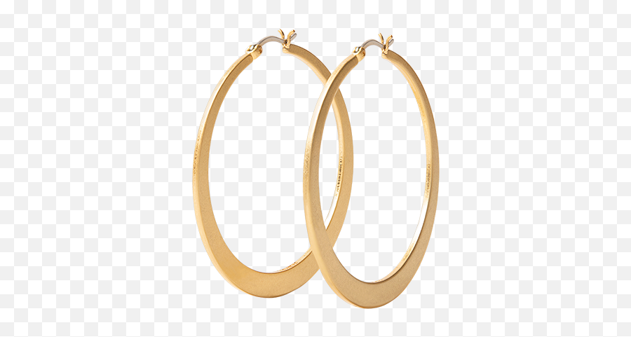 Satin Gold 50mm Flat Hoop Earrings Origami Owl Custom Jewelry - Solid Png,Hoop Earrings Png