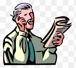 Talking - Old Businessman Cartoon png