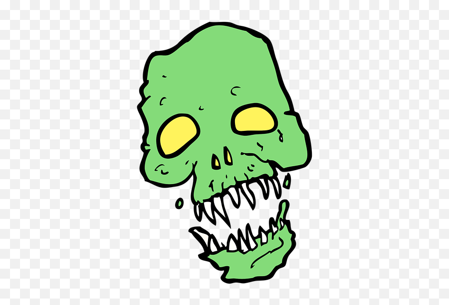 Scary Skeleton Skull - Free Image On Pixabay Skull Drawing Scary Cartoon Png,Spooky Skeleton Transparent