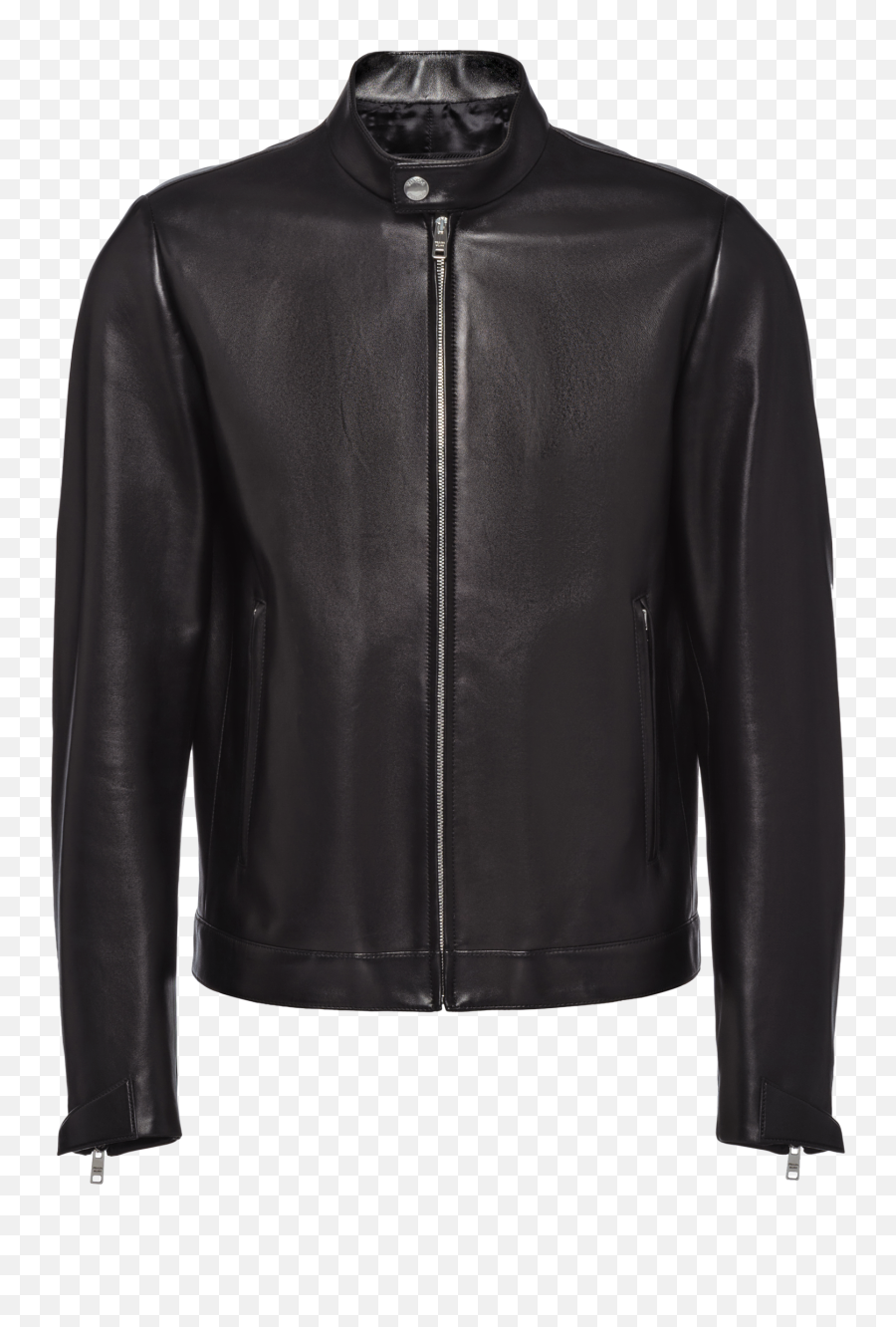 Nappa Leather Biker Jacket - Prada Biker Jacket Png,Icon Womens Leather Jacket