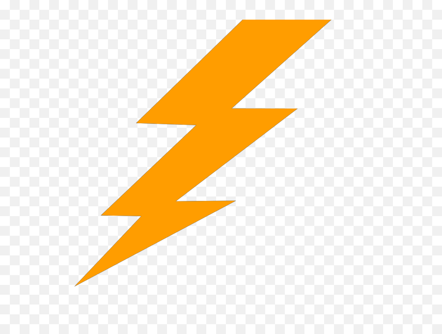 Orange Lightning Bolt Transparent Png - Blue Lightning Bolt Clipart,Lightning Bolt Transparent Background