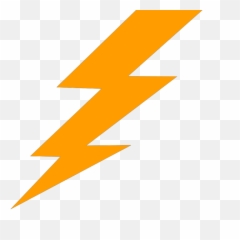 Orange Lightning Bolt Transparent Png - Blue Clipart