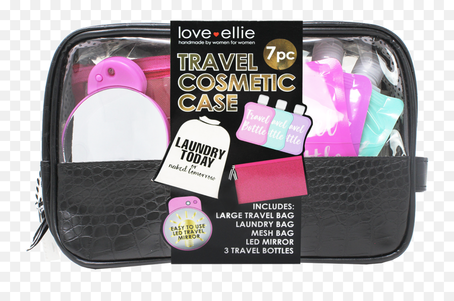 Love Ellie Belle 7 Piece Travel Case With Laundry Bag Travels Bottles And Pocket Mirror - Walmartcom Girly Png,Belle Icon Pack