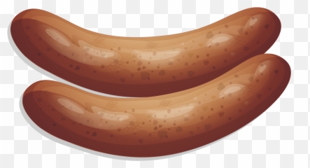 Hot Dog Bratwurst Ham Thuringian Sausage Knackwurst - Vector Cervelat Png,Sausage Transparent