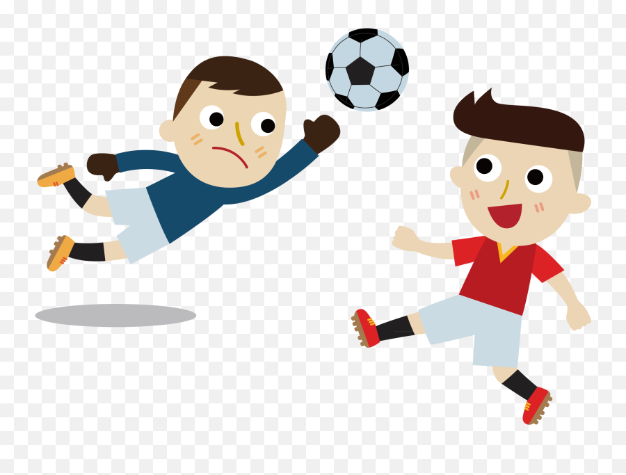 Kids Playing Soccer Animation Png - Boys Playing Football Cartoon,Kids Playing Png