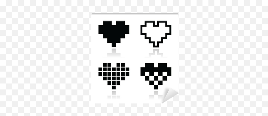 Wall Mural Pixel Heart Vector Icons Set - Love Dating Pixel Art Roblox Logo Png,Love Icon Pack