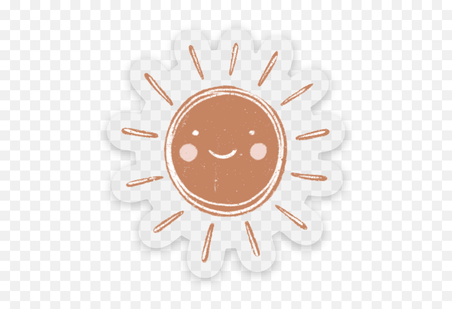 Clear Mini Sun Sticker 15x15 In - Happy Png,Sun Icon Vector Png