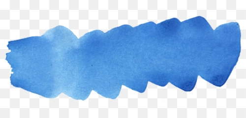 44 Blue Watercolor Brush Stroke - Transparent Background Png