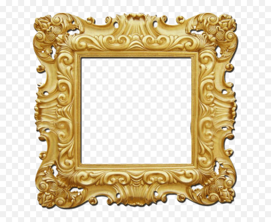 Gold Frame Picture - Baroque Frame Transparent Png Gold Frames For Wedding Video,Gold Frame Transparent