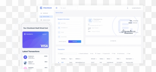 Send Virtual Cards Api Checkbook - Technology Applications png