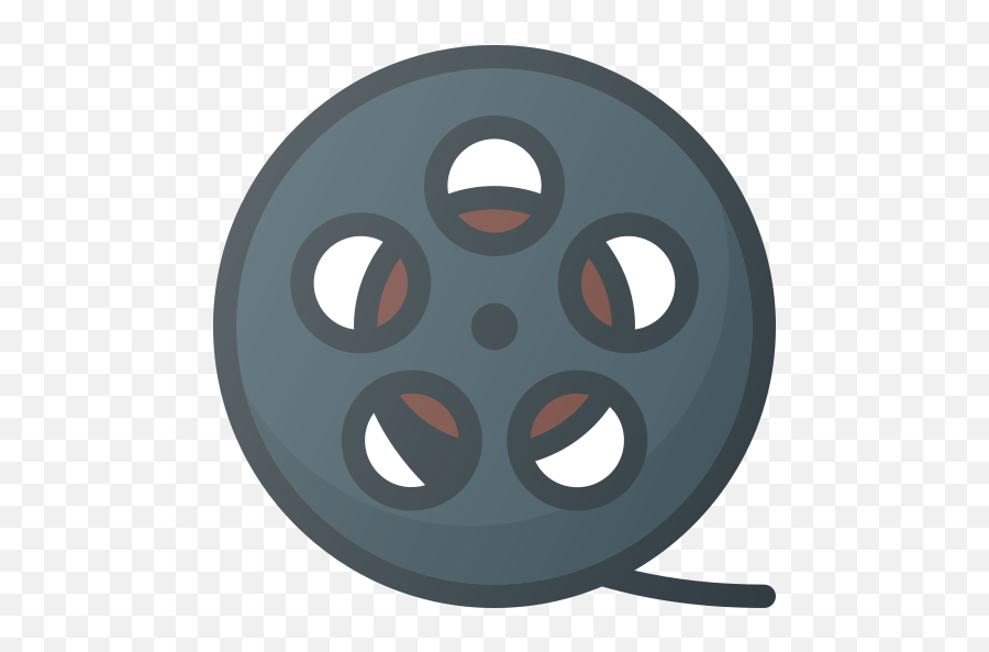 Film Strip Roll Movie Retro Free Icon Of Set Color - Circle Png,Film Reel Png