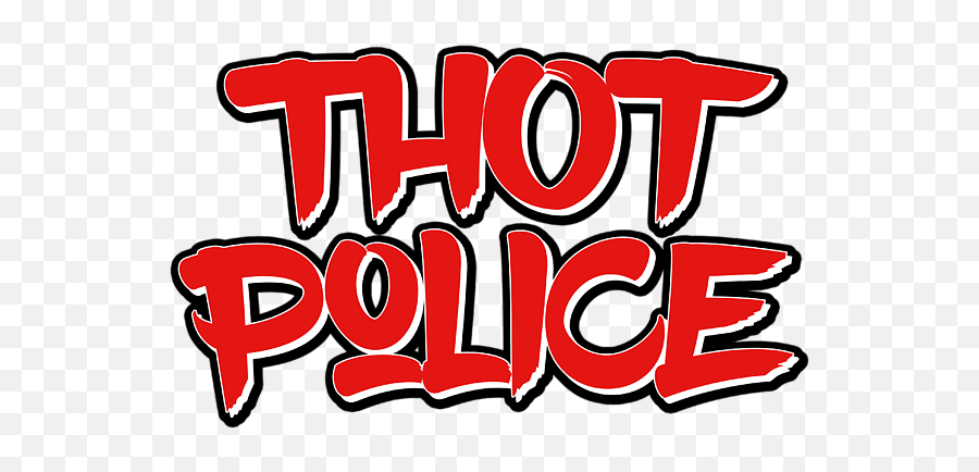 Thot Police Funny Meme Be Gone Greeting Card - Begone Thot Text Art Png,Thot Png
