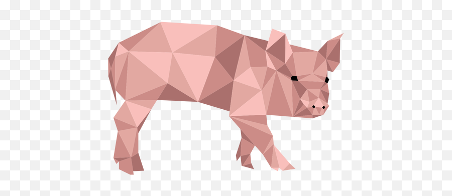 Pig Snout Hoof Ear Low Poly - Transparent Png U0026 Svg Vector File Low Poly Pig Png,Pig Png