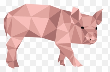 Pig Snout Hoof Ear Low Poly - Transparent Png U0026 Svg Vector File Low Poly Pig Png,Pig Png