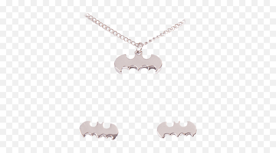 Dc Comics - Batman Bat Symbol Necklace U0026 Earring Set Pendant Png,Bat Symbol Png