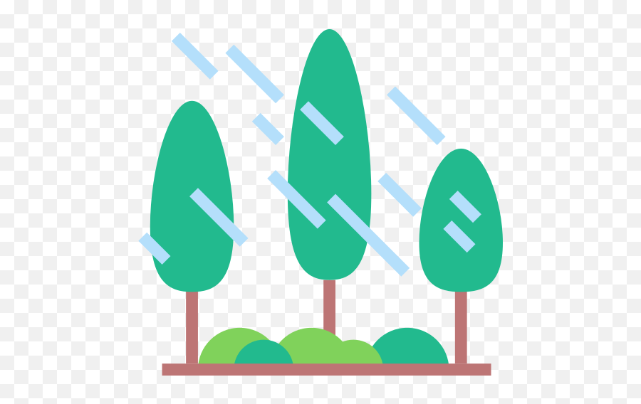 Rain Landscape Raining Nature Forest Trees Free Icon Of - Rain Forest Icon Png,Raining Png