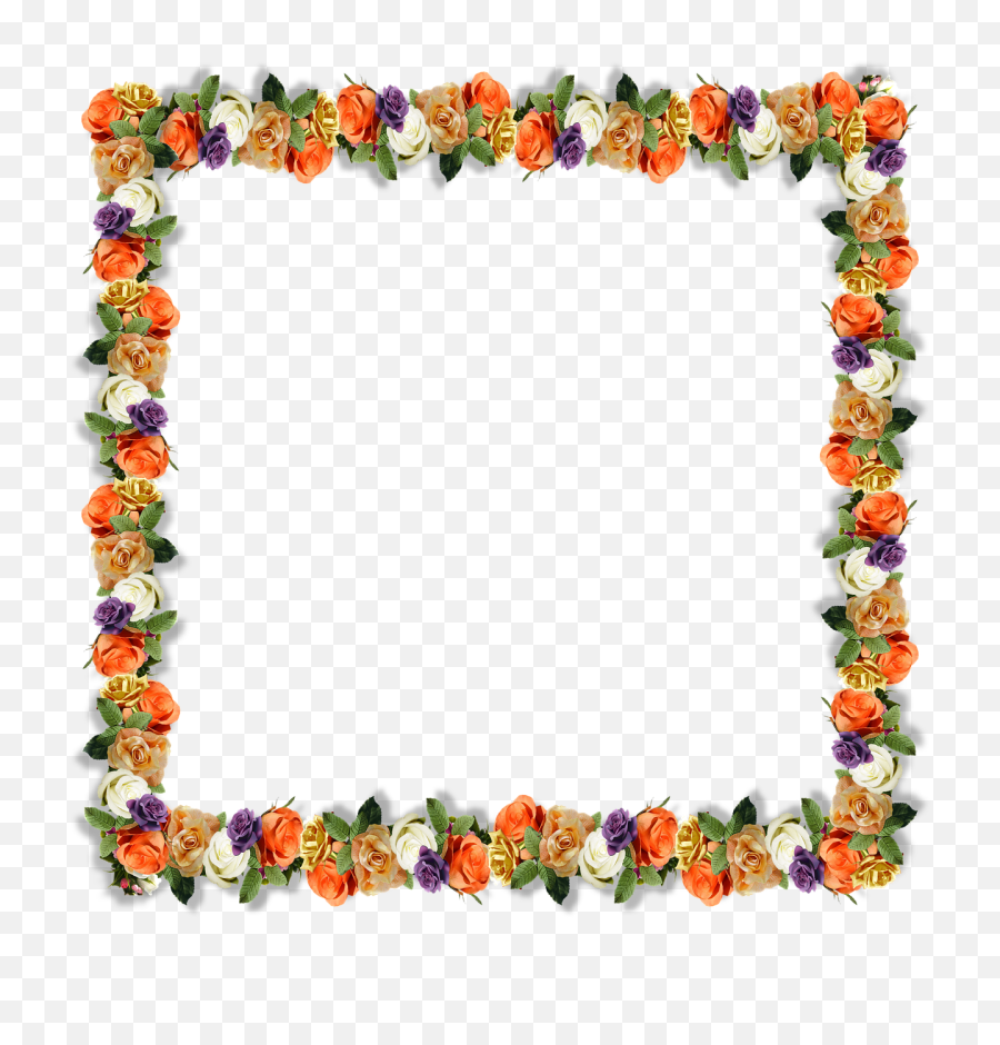 Floral Border Frame - Free Image On Pixabay Flower 3d Frame Png,Transparent Floral Frame