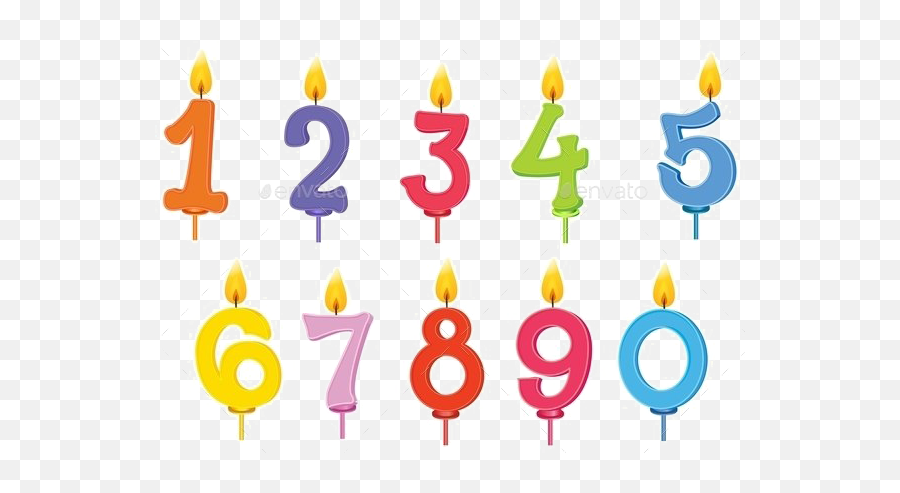 Transparent Png Image - Birthday Candles Numbers Png,Candle Transparent Png