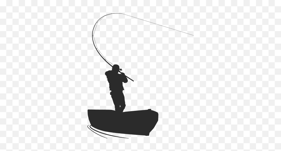 Transparent Png Svg Vector File - Silhouette Fisherman In Boat,Fish Png Transparent