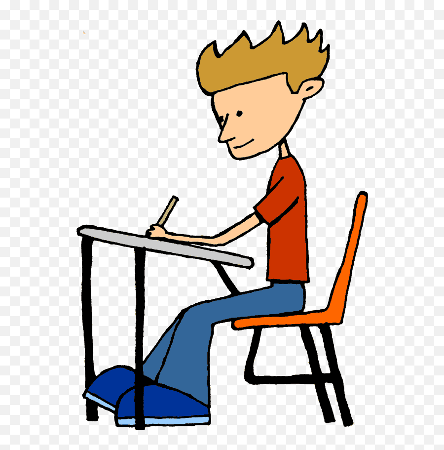 Test Clipart Write Transparent Free For Download - Student Clip Art Png,Sitting Png