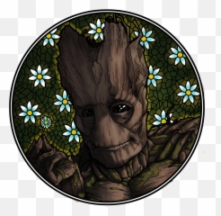 Groot U2013 Rebecca Lee Art - Stuck Twin Png,Groot Png
