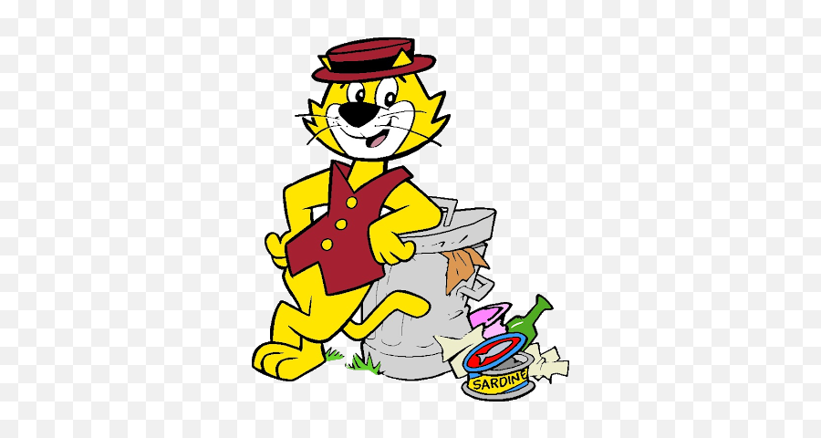 Check Out This Transparent Top Cat With Pile Of Garbage Png - Top Cat Cartoon,Garbage Png
