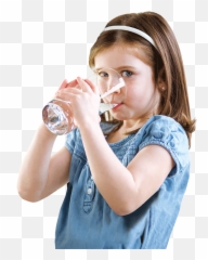 Aviana Drinking Purified Clear Water - Kid Png