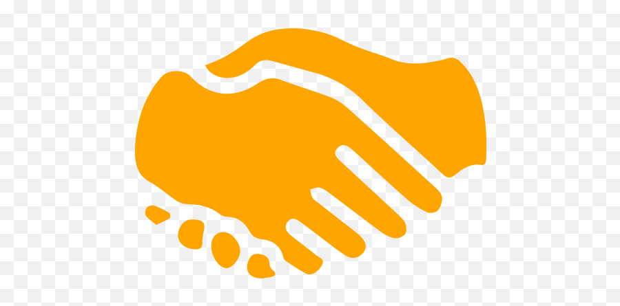 Orange Handshake 2 Icon - Free Orange Handshake Icons Orange Hand Shake Icon Png,Handshake Transparent