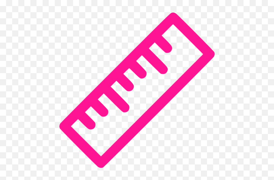 Deep pink ruler 2 icon - Free deep pink ruler icons
