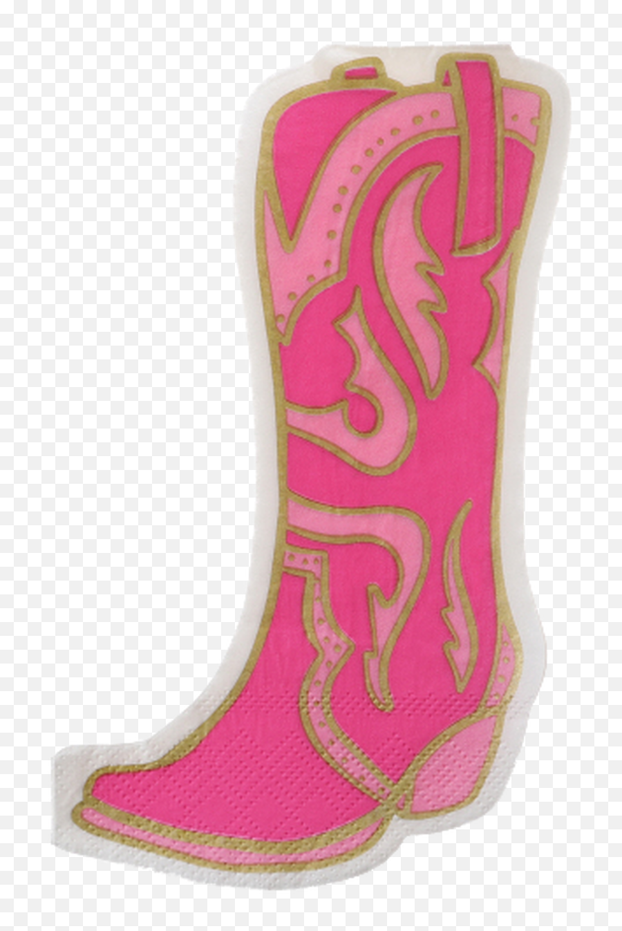 Pink Cowboy Boot Napkin Boots Clipart - Sock Png,Cowboy Boot Png