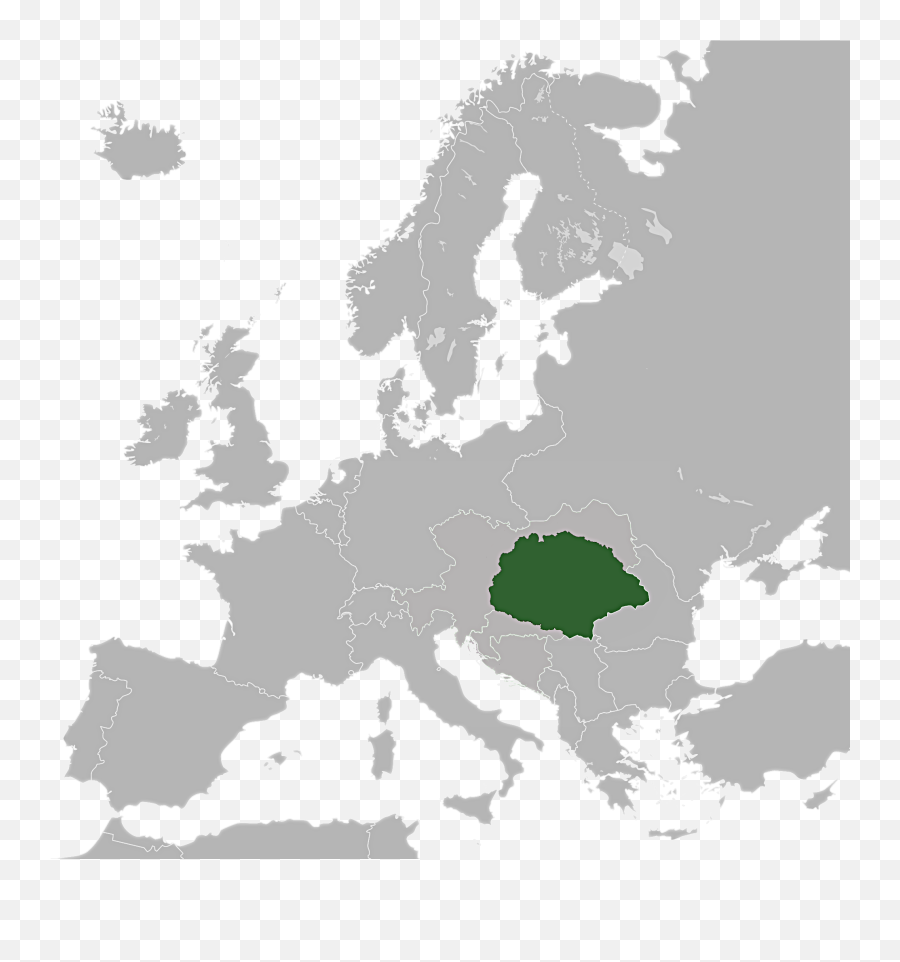 Kingdom Of Hungary - Blank Map Of Europe 1939 Png,Kingdom Png