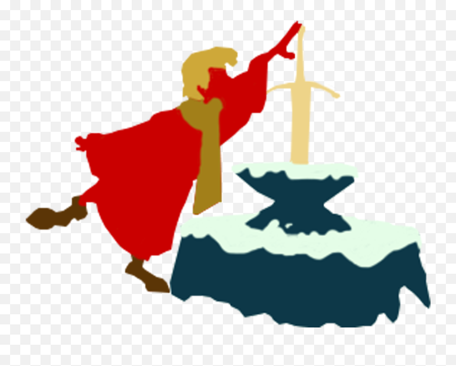 Sword In The Stone Silhouette Clipart - Sword In The Stone Silhouette Png,Sword Silhouette Png